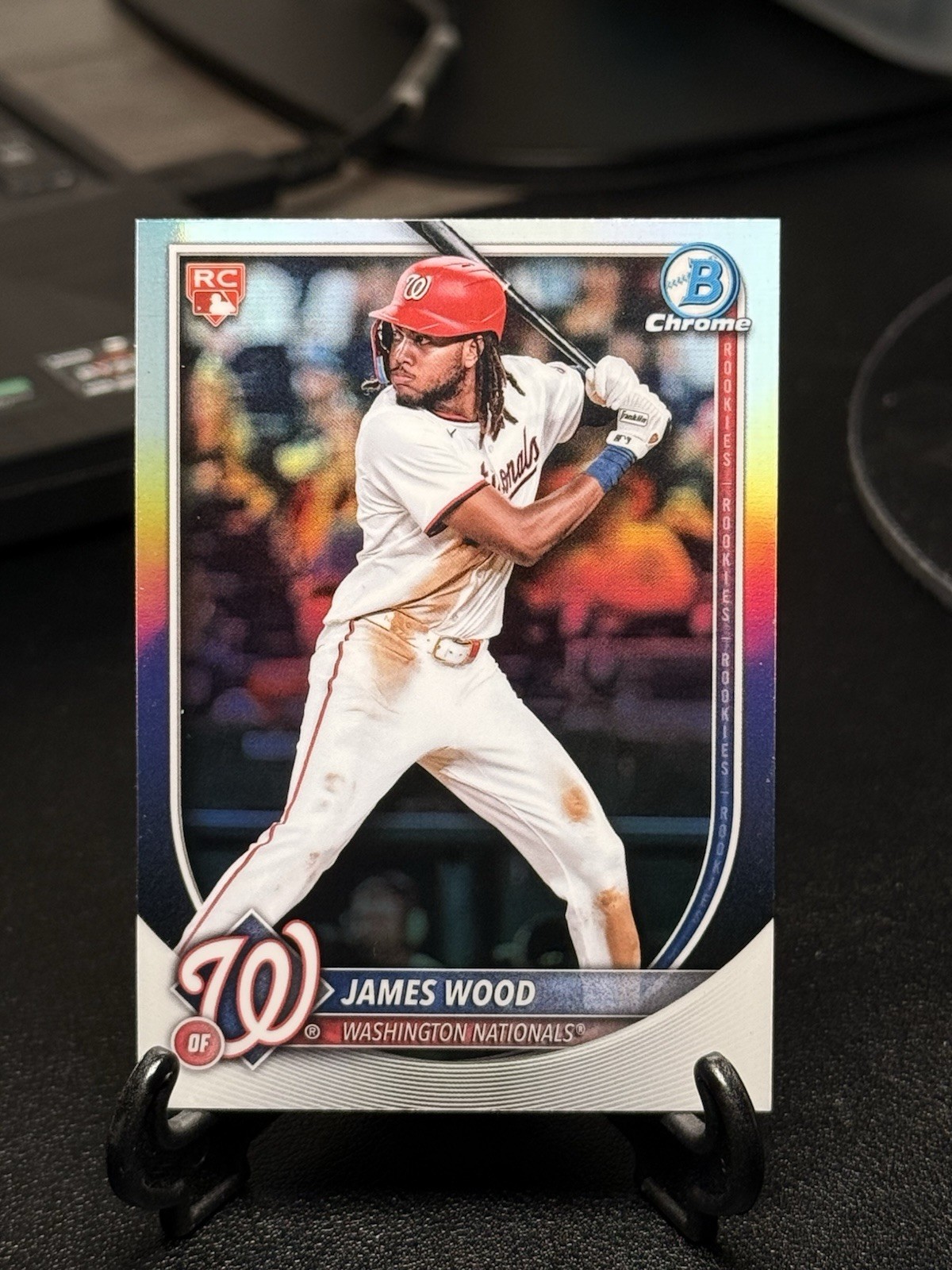 James Wood Rookie SP 2025 Bowman Chrome Rookie Red Logo Variation #29