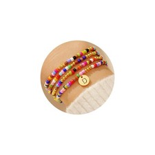 Initial Bracelets for Girls Women - Colorful Beaded Initial Bracelet for Women T