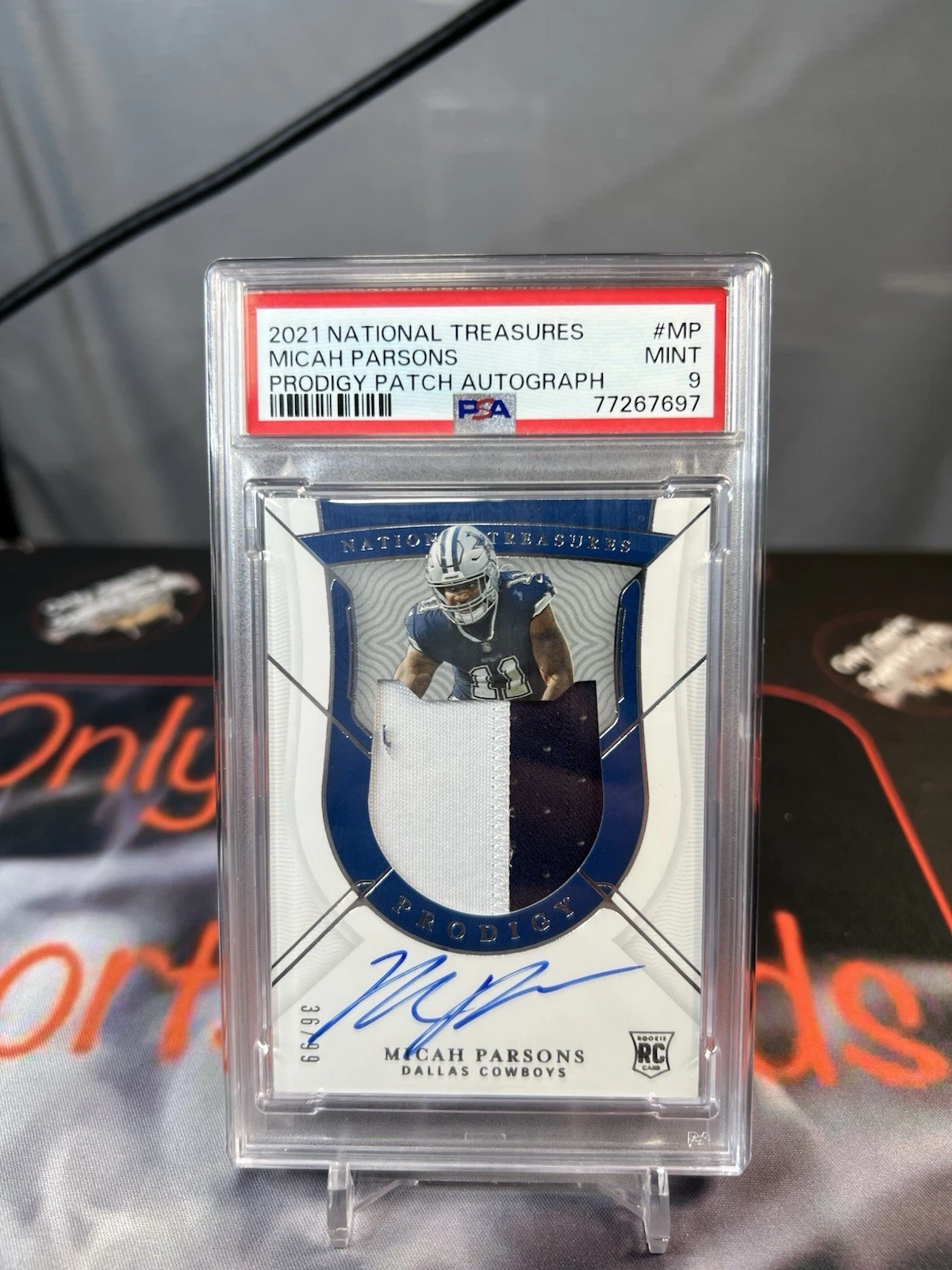 Micah Parsons Panini National Treasures Prodigy Patch Autographs #MP Base