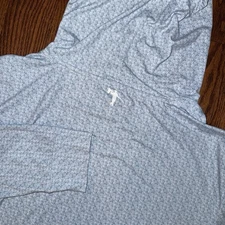 Anderson Ord Performance Hoodie Pullover Men’s XL Blue White Geometric Pockets