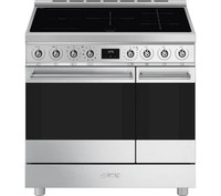 SMEG C92IPX2 90cm Electric Induction Pyrolytic Range Cooker Stainless Steel A/A