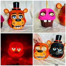 AMC Five Nights At Freddys 2 FNAF Light Up Mask Popcorn Bucket & Cupcake Bottle