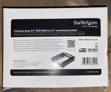 StarTech Dual 2.5" SSD/HDD Mounting Bracket For 3.5" Drive Bay Tool-Less