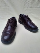 CLARKS MENS EXT WIDE Sz8 H BROWN LEATHER CUSHION CEL OXFORD CAP TOE BROGUES (NR)