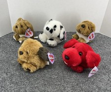 Puffkins Dog Plush Lot of 5 Stuffed Animal Swibco with Tags