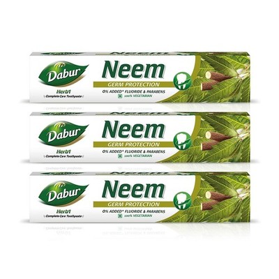 Dabur Herbal Neem Zahnpasta, gelbe Zähne, Mundgeruch, ohne Zusatz von...
