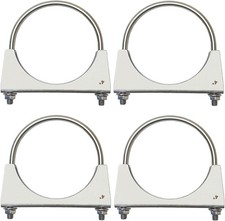 Heavy Duty 304 Stainless Steel 4 inch U-Bolt Exhaust Clamp Muffler U 4"-4 PACK