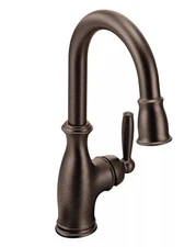 MOEN 5985ORB Brantford Oil Rubbed Bronze 1 Handle High Arc Bar Faucet.