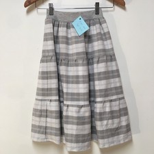 Skirt Flannel Girls 6 Gray Plaid Ruffle Tier Maxi Heavyweight Mom and Pop's Kids