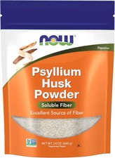 Now Foods Psyllium Husk Powder 24 oz 680g Egg-Free, Gluten-Free, Milk-Free, 2028