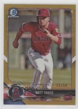 2018 Bowman Draft Chrome Gold Refractor 13/50 Matt Thaiss #BDC-166 3b3