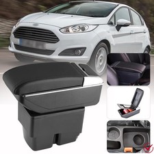 Für Ford Fiesta MK7 2009-2017 Armauflage Armlehne Mittelarmlehne Schwarz Leder