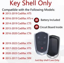 Key Fob Shell Case Replacement for Cadillac ATS ATS-V CTS XTS CT6 XT4 XT5 XT6