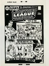 Production Art JUSTICE LEAGUE OF AMERICA #76 cover, MURPHY ANDERSON art, 11x17