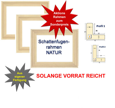 Schattenfugenrahmen NATUR - B-Ware - Sonderaktion -  AKTIONSPREIS