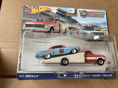 HOT WHEELS DIECAST Team Transport - 61 Impala & 72 Chevy Ramp Truck #54