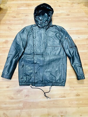 Diesel Black Gold Mens Leather Jacket