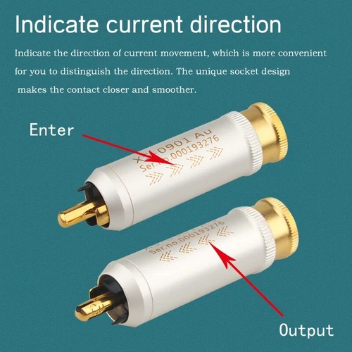 4PCS Audiophile Copper Gold Plated RCA Plug Audio Hifi Connector 10MM for Cable - Zdjęcie 5 z 6