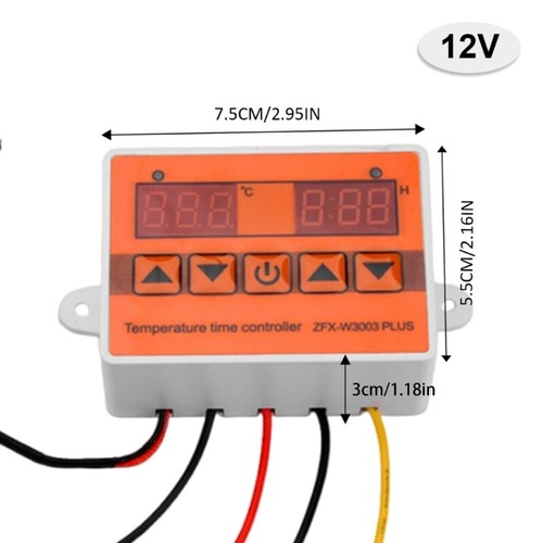 DC12V 24V AC110-220V ProbeLine Digital Temperature Control LEDThermostat - Picture 6 of 14
