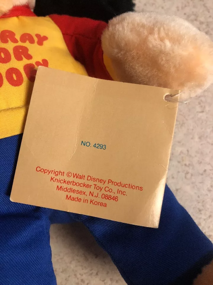 Vintage Knickerbocker Disney GOOFY Dog Classic Plush Doll Stored EUC Mickey - Image 4 of 4