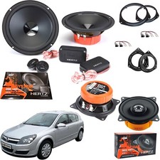 Kit 6 Casse Altoparlanti Hertz Opel Astra H Anteriori e Posteriori + Adattatori