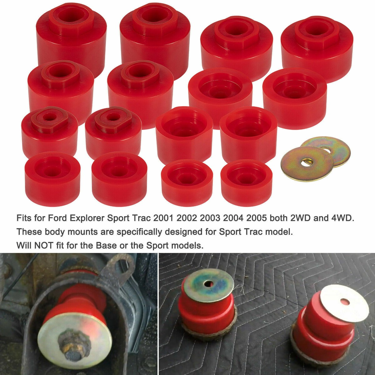 6-116 Body Mount Bushings Kit For 2001-2005 Ford Explorer Sport