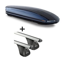 Dachbox VDPMAA580L+Alu Dachträger VDP für für Mercedes Classe B II 5Türer ab 11