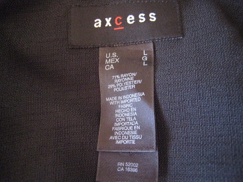 Axcess Black Cotton Blend Retro Lounge Embroidered Shirt Size MEN'S LARGE - 第 5/5 張圖片