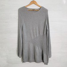 NWT Apt. 9 - Light gray mixed ribbed balloon sleeve sweater dress, XL