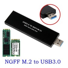 USB3.0 TO M.2 ngff SSD External Enclosure Storage Case Adapter Aluminium