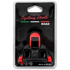 Cycling Deal Compatible with Shimano SPD-SL 6 Degree Floating Cleat Set Red Blk