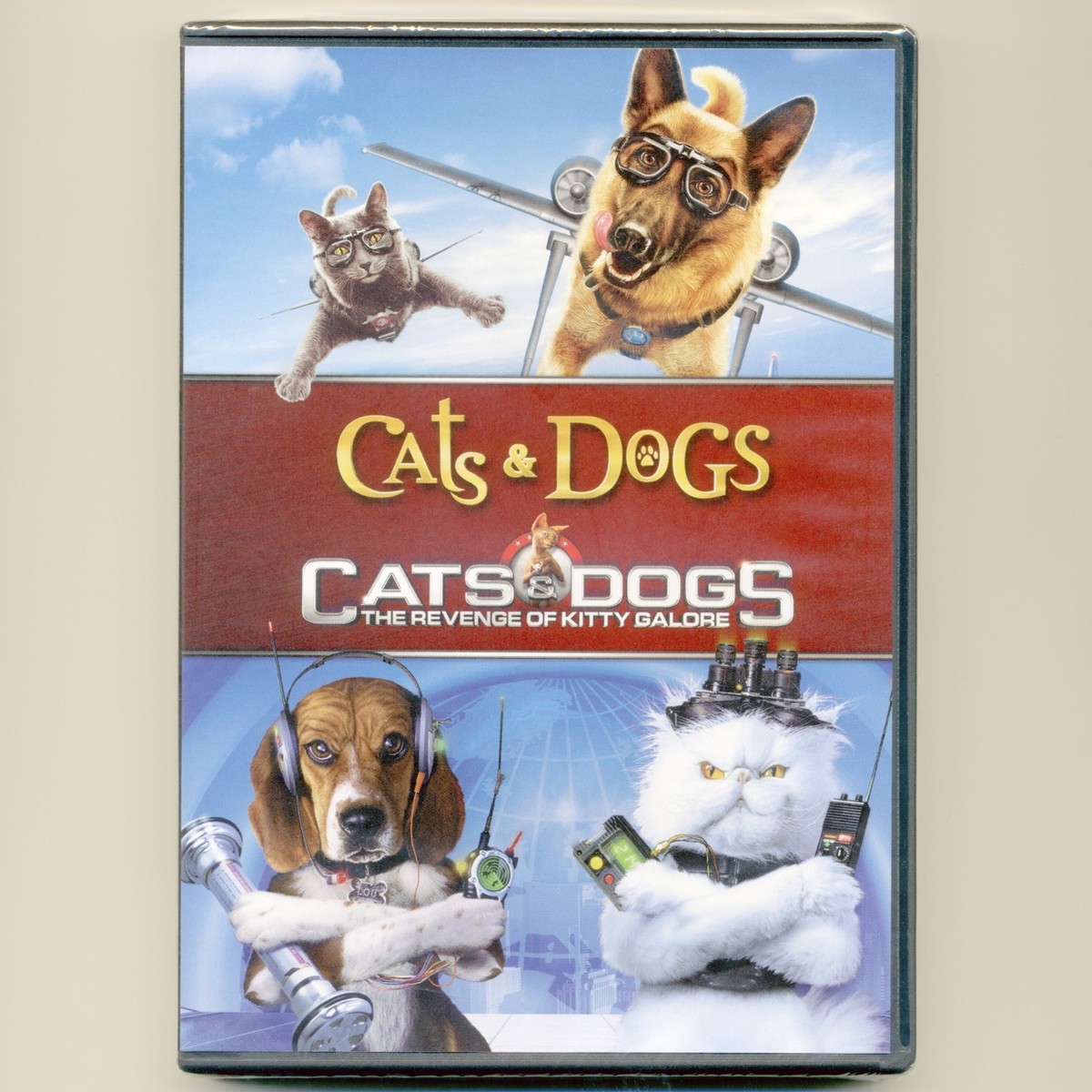 2 PG spy comedy movies: Cats & Dogs 1&2 Revenge Kitty Galore, new