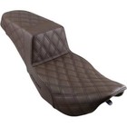 Saddlemen Brown Full Lattice Stitch LS Diamond Step Up Seat Harley FLH 97 07