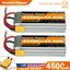 Youme Model Power 2-Pack 22.2V 6S 4500mAh 60C LiPo Battery With XT90 – For RC Helicopter, Airplane, Car, Truck