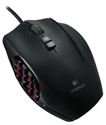 Logitech G600t MMO Wired Gaming Mouse Button 20 Mounted on the