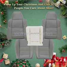 5 x For 2002-2005 Ford Excursion Limited Leather Seat Cover & Driver Foam - Gray