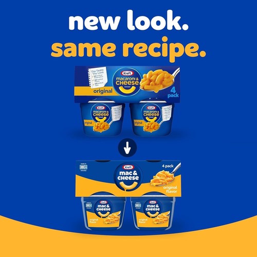 Kraft Original Mac & Cheese Macaroni and Cheese Dinner, 4 ct Pack, 2.05 oz Cups - Picture 3 of 7