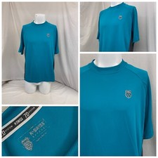 K Swiss Shirt L Blue Soccer Jersey Long Sleeve 100 Polyester YGI N2-107
