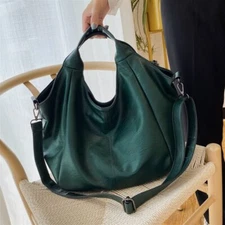 Green Shoulder Bags Women's Big Shopper Tote Bags Bag Lady Leather Handbag