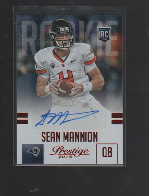 SEAN MANNION 2015 PANINI PRESTIGE EXTRA POINTS RED  ROOKIE CARD AUTO #281