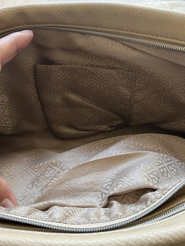 Relic Beige Hand Bag Shoulder Bag Purse Double Top Handle Medium Two Compartment - Picture 19 of 19