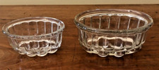 VINTAGE GLASS JELLY MOULDS - 1 PINT AND A HALF PINT