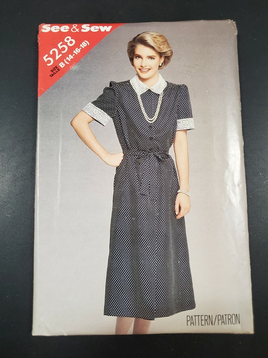 VINTAGE SEE & SEW LADIES A LINE DRESS PATTERN 5258 SIZE 14-18 FREE SHIPPING | eBay VINTAGE SEE & SEW LADIES A LINE DRESS PATTERN 5258 SIZE 14-18 FREE SHIPPING | eBay
