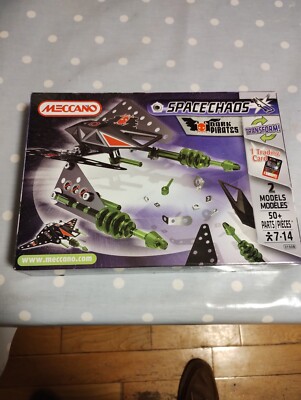 Meccano Space Chaos Dark Pirates 3150B 2 Modelle 50+ Stück - Neu und versiegelt