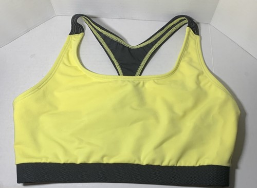 Reggiseno PRO SPIRIT con maglia jacquard tinta unita limone schiena corsa cool max donna medio - Foto 1 di 11