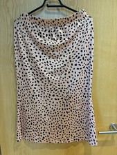 Pink/cream Satin Leopard Spotted Trumpet Skirt Women’s