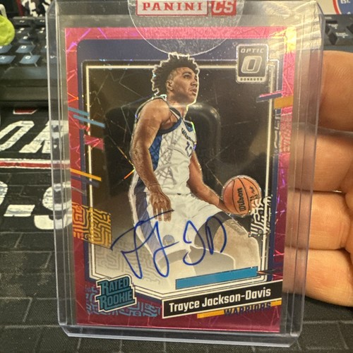 Trayce Jackson Davis 2023-24 Donruss Optic Pink Velocity Auto /79 #251