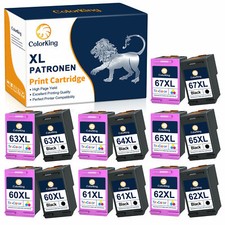 60XL 61XL 62-XL 63XL 64-XL 65XL 67XL Black Color Ink Cartridges combo for HP Lot