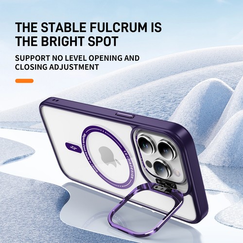 Military-Grade Magnetic Kickstand Shockproof Clear Case fr iPhone 15 ProMax/16e - Zdjęcie 33 z 47