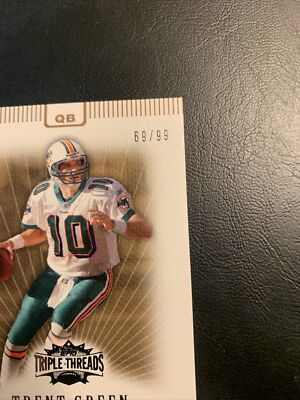 BFF 2007  Topps Triple threads /99 Gold #22 Trent Green Miami Dolphins￼